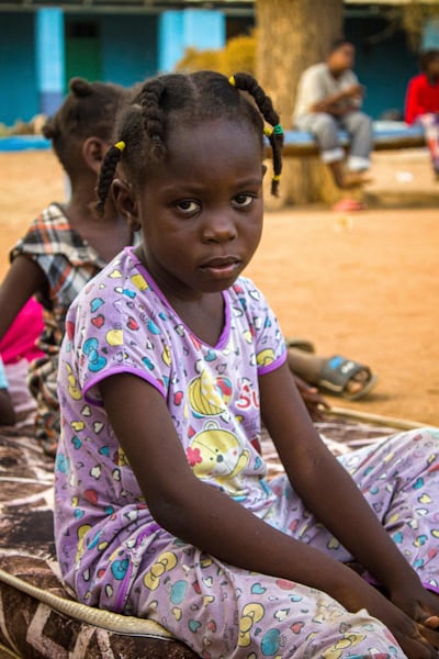 A child at the Madrasa al-Gharbiya camp for those displaced by conflict in Wad Madani, the capital of Sudan's al-Jazirah state. AFP