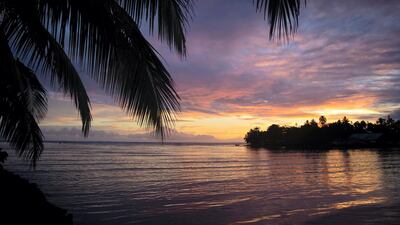 10. The sun sets at Teahupoo, Tahiti in French Polynesia. AFP