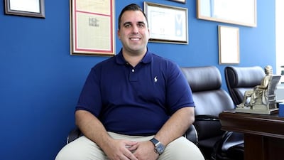 Peter Davos, founder of Hale Education Group, is helping UAE students pursue academic goals in the United States. Pawan Singh / The National