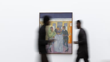 The paintings prompt visitors to think about the different ways in which the human body contains 'history, inheritance and imagination'. Photo: Efie Gallery