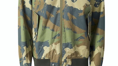 Camo print bomber jacket, Dh299, Mango