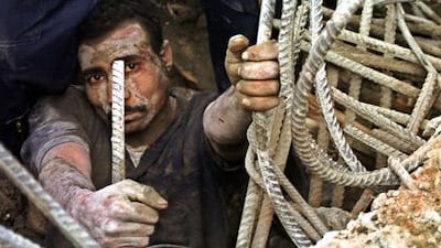 "In his years spent lugging sacks of cement, smashing walls, pouring foundations and sleeping in empty buildings at night - building the residences of others without a home to call his own - Abu Golayyel found both material and metaphor."