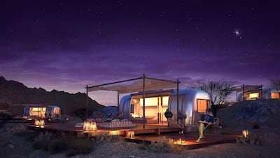 Meraas' proposed Airstream Camp in Hatta, planned to be built by the end of this year. Courtesy Meraas
