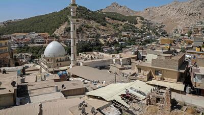 As the sun beats down on Iraq, most people swelter in their concrete homes - but not the inhabitants of one mountain city known for its ancient and cool stone houses. All photos: AFP