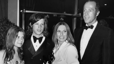 Leachman won the Best Supporting Actress Oscar for her role in 'The Last Picture Show' at the 1972 Academy Awards. She is pictured with her then-husband George Englund, son Brian and his girlfriend Mary. Getty Images