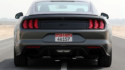 Chunkier rear quarters slightly reverse the car’s evolution into a rakish fastback. Chris Whiteoak / The National