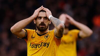 Wolves captain Ruben Neves forced a fine save from David de Gea with a second-half free-kick. Reuters