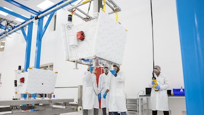 The Orbitworks plant in Abu Dhabi can produce Earth observation, communication and advanced spacecraft, as well as specialised payloads. Photo: Orbitworks