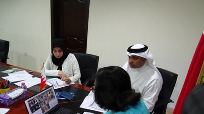 The Minister of Health of Bahrain participates in an emergency meeting held by the Health Ministers of the GCC. Courtesy Bahrain News Agency