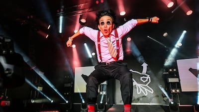 Yuta Sudo, also known as Sudo-chan, from Japan, performs during the final of the Air Guitar World Championship in Oulu, Finland. EPA