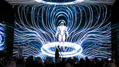 The opening ceremony of the AI Everything summit in Abu Dhabi. Victor Besa / The National