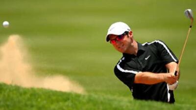 Trevor Immelman of South Africa in action during the pro-am for the Nedbank Golf Challenge.