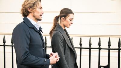 The smart men's and women's coats from Emel and Aris. Courtesy Emel and Aris