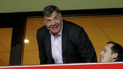 Sam Allardyce shown at the Sunderland Under 21 match on Monday. Lee Smith / Action Images / Reuters / October 12, 2015