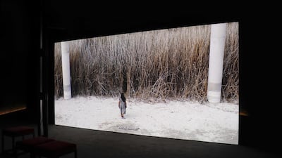 Alghanem worked with the curators Sam Bardaouil and Till Fellrath to create the immersive installation in the Venice pavilion.