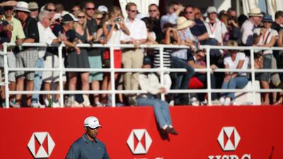Giles Morgan, HSBC's global sponsorship chief, is coy about the possibility of bringing back Tiger Woods to the Abu Dhabi HSBC Golf Championship. Woods is playing in the Dubai Desert Classic next week after playing at Abu Dhabi Golf Club in 2012 and 2013. Andrew Redington / Getty Images