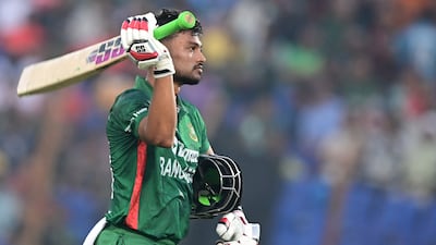 Bangladesh's Najmul Hossain Shanto scored a match-winning fifty. AFP
