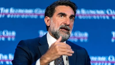 Yasir Al Rumayyan, governor of the Public Investment Fund, speak at an Economic Club of Washington event in Washington on Monday. Bloomberg