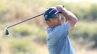 Francesco Molinari of Italy plays his second shot on the second hole during day two of the Abu Dhabi HSBC Championship at Yas Links Golf Course. Getty Images