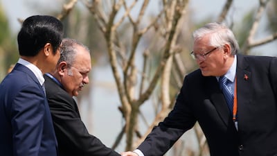 Papua New Guinea's Prime Minister Peter O'Neil, second left. MAde Nagi / EPA