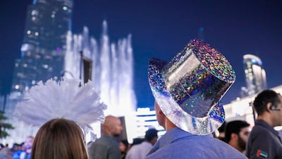 Dubai, U.A.E. . December 31, 2018. New Years' Eve celebrations before the fireworks at The Burj Khalifa and Downtown Dubai area. Victor Besa / The National Section: NA Reporter: