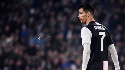 Juventus forward Cristiano Ronaldo in action against AC Milan at the Allianz Stadium in Turin. AFP
