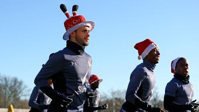 Shane Long during the Southampton training session. Getty