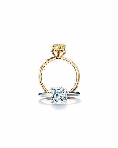 The new Tiffany True, the brand's first new engagement ring in 20 years. Tiffany & Co