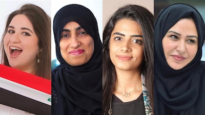 From left: Nabaa Al Dabbagh, Dr Reema Al Hosani, Mazoon Al Zadjali and Amal Abu Shallakh discuss their roles within sport.