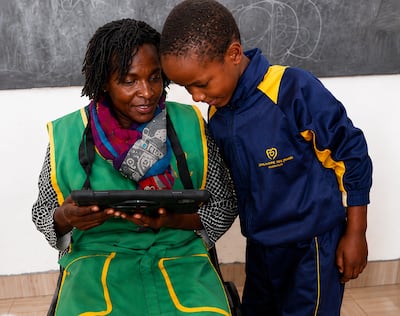 A child in Kenya uses the Jade app, an AI-powered platform designed to support neurodivergent children through personalised educational and cognitive development activities. Photo: Supplied.