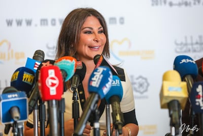Lebanese singer Elissa at her press conference at Mawazine festival on June 24, in Rabat Morocco. Courtesy Mawazine