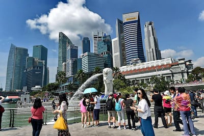 Singapore’s financial business district. Watching geopolitics fragment into great-power rivalry and nationalist retrenchment puts every global city on high alert – and they turn to each other’s experience for guidance. AFP