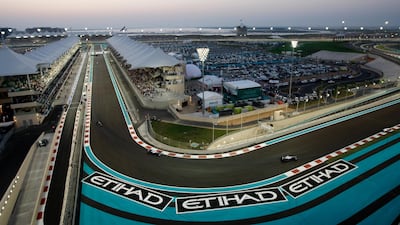 The Formula One race from Shams Tower, Yas Marina Circuit, 1st November 2009. Ryan Carter / The National