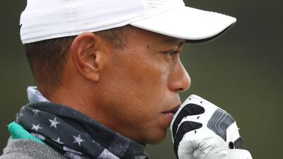 Tiger Woods during a practice round prior to the 2020 PGA Championship at TPC Harding Park. AFP
