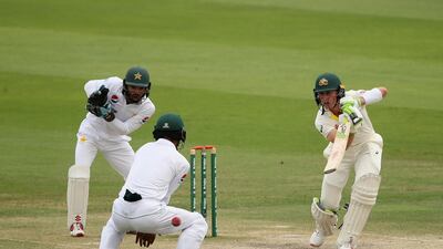Marnus Labuschagne of Australia bats during day four of the Second Test match with Pakistan. Getty Images