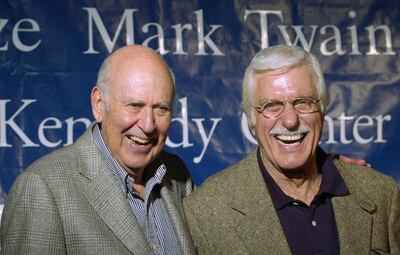 Carl Reiner with actor Dick Van Dyke. AFP