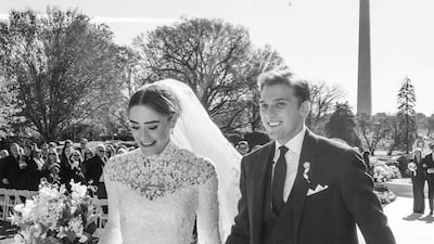 Some compared Ms Biden's dress to the one famously worn by actress Grace Kelly when she married Prince Rainier of Monaco in 1956. Photo: Corbin Gurkin