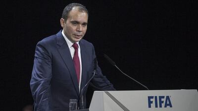 Fifa presidential candidate Prince Ali bin Al Hussein of Jordan shown at the Fifa Congress in Zurich earlier this year. Patrick B Kraemer / AP / Keystone / May 29, 2015