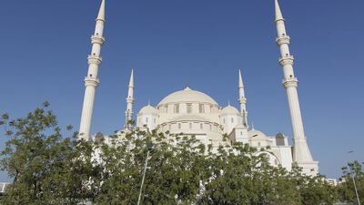 Fujairah’s Sheikh Zayed Mosque has 65 domes and six minarets. It is the second largest in the country. Jeffrey E Biteng / The National