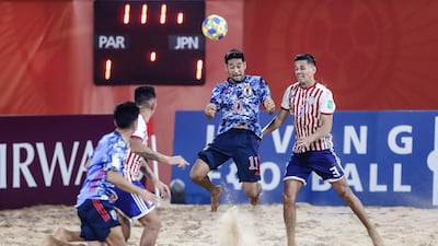 Action from the Group A game between Paraguay and Japan. The Japanese ran out 5-4 winners. EPA