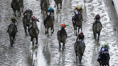 John Velazquez rides Always Dreaming to victory in the 143rd running of the Kentucky Derby horse race at Churchill Downs Saturday, May 6, 2017, in Louisville, Kentucky. Charlie Riedel / AP Photo