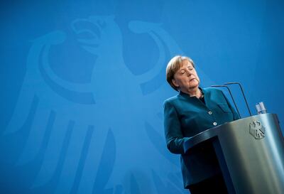 German Chancellor Angela Merkel has tested negative for coronavirus but has opted for self-isolation. Michael Kappeler / AP Photo