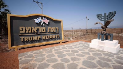 The Jewish settlement of Ramat Trump (Trump Heights) in the Israeli-annexed Golan Heights. Many extremist settlers believe they have an ally in the new president. AFP