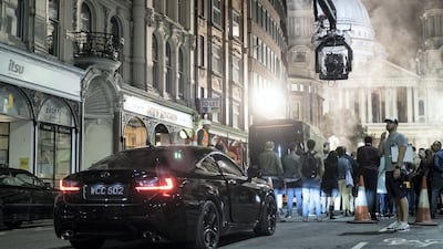 The car waits patiently for its cue.