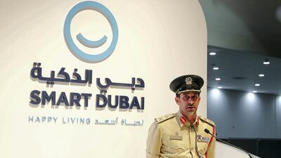 Maj Gen Abdullah Khalifa Al Marri, commander-in-chief of Dubai Police. Since 2017, more than 1,250 home security cameras were fitted in residential areas, with police reporting a 10 per cent decline in property theft. Pawan Singh / The National
