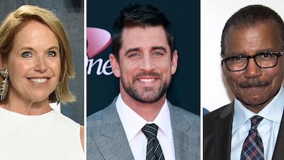 Katie Couric and Aaron Rodgers will guest host 'Jeopardy!' on an interim basis. AP photo