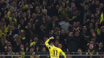 Marco Reus has three goals and two assists in seven Bundesliga games for Borussia Dortmund this season. Christian Charisius / AFP / DPA