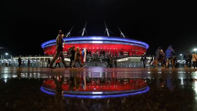 The Saint Petersburg Stadium seen ahead of Russia's Euro 2020 qualifier against Belgium. Reuters