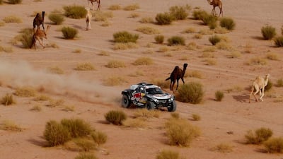 Stephane Peterhansel and co-driver Edouard Boulanger during stage 10 of the Dakar Rally on Wednesday, January 13. Reuters