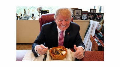 A decade ago, as he was running for president, Donald Trump posted this image on social media of him eating a taco bowl